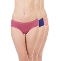 Amante Solid Cotton Low Rise Hipster Panty Pack(Pack of 3)