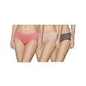 Amante Solid Cotton Low Rise Hipster Panty Pack(Pack of 3)