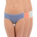 Amante Solid Cotton Low Rise Hipster Panty Pack(Pack of 3)