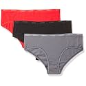 Amante Solid Cotton Low Rise Hipster Panty Pack(Pack of 3)