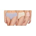 Amante Solid Cotton Low Rise Hipster Panty Pack(Pack of 3)