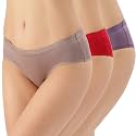 Amante Solid Cotton Low Rise Hipster Panty Pack(Pack of 3)