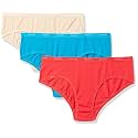 Amante Solid Cotton Low Rise Hipster Panty Pack(Pack of 3)