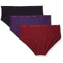Amante Solid Cotton Low Rise Hipster Panty Pack(Pack of 3)