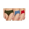 Amante Solid Cotton Low Rise Hipster Panty Pack(Pack of 3)