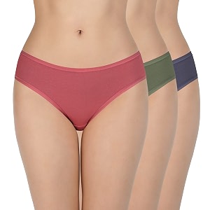 amante solid low rise cotton bikini panty packpack of 3