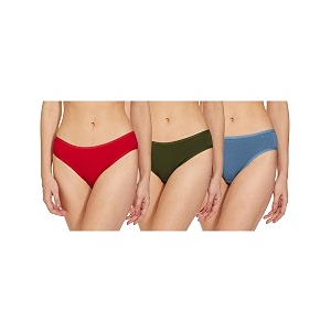 amante solid low rise cotton bikini panty packpack of 3
