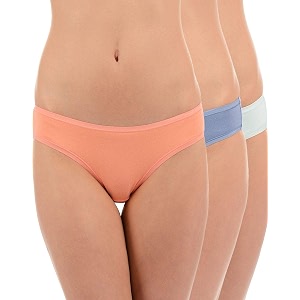 amante solid low rise cotton bikini panty packpack of 3