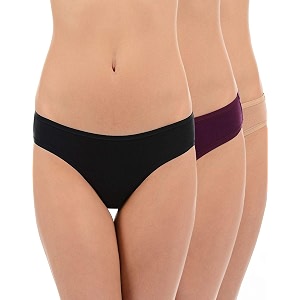 amante solid low rise cotton bikini panty packpack of 3