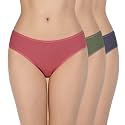 Amante Solid Low Rise Cotton Bikini Panty Pack(Pack of 3)