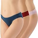 Amante Solid Low Rise Cotton Bikini Panty Pack(Pack of 3)