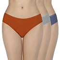 Amante Solid Low Rise Cotton Bikini Panty Pack(Pack of 3)