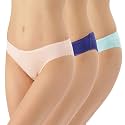 Amante Solid Low Rise Cotton Bikini Panty Pack(Pack of 3)