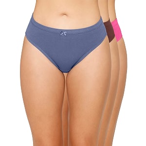 amante solid mid rise full coverage bikini panties pack of 3