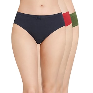amante solid mid rise full coverage bikini panties pack of 3