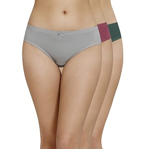 amante solid mid rise full coverage bikini panties pack of 3