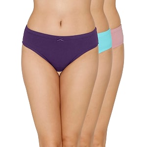 amante solid mid rise full coverage bikini panties pack of 3