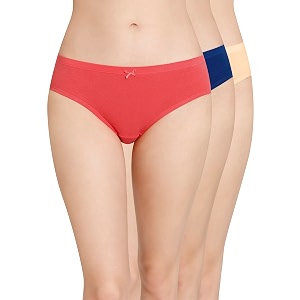 amante solid mid rise full coverage bikini panties pack of 3