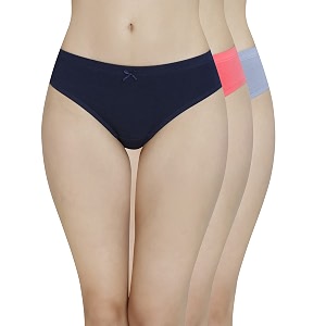 amante solid mid rise full coverage bikini panties pack of 3