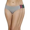 Amante Solid Mid Rise Full Coverage Bikini Panties (Pack of 3)