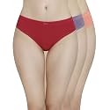 Amante Solid Mid Rise Full Coverage Bikini Panties (Pack of 3)