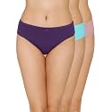 Amante Solid Mid Rise Full Coverage Bikini Panties (Pack of 3)