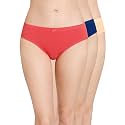Amante Solid Mid Rise Full Coverage Bikini Panties (Pack of 3)