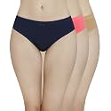 Amante Solid Mid Rise Full Coverage Bikini Panties (Pack of 3)