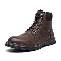 AMAPO Men Oxford Boots,Casual Mid-Top Dress Boot for Men,Ankle Men Boots Lace-Up Side Zipper