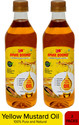 Amar Boond | Yellow Mustard Oil | Peeli Sarson Ka Tel | 100% Pure and Natural | Double Filtered & Odour Free | Naturally Processed | 1 Litre Pack of 2 Mustard Oil (2 x 1 L)
