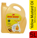 Amar Boond | Yellow Mustard Oil | Peeli Sarson Ka Tel | 100% Pure and Natural | Double Filtered & Odour Free | Naturally Processed | Pack of 1 Can of 5 Litres Mustard Oil (5 L)