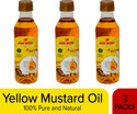 Amar Boond | Yellow Mustard Oil | Peeli Sarson Ka Tel | 100% Pure and Natural | Double Filtered & Odour Free | Naturally Processed | 500 ml | Pack of 3 Bottles Mustard Oil (3 x 500 ml)