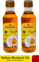 Amar Boond | Yellow Mustard Oil | Peeli Sarson Ka Tel | 100% Pure and Natural | Double Filtered & Odour Free | Naturally Processed | 500 ml | Pack of 2 Bottles Mustard Oil (2 x 500 ml)