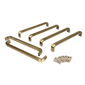 stainless steel round-d shaped brass anitque finish pull handle kitchen drawer amp furniture handle wardrobe handle12 inches pack of 8288mm hole to hole
