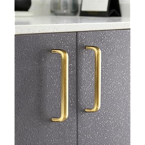 8 inches stainless steel round-d shaped brass anitque finish pull handle kitchen drawer amp furniture handle wardrobe handle8 inches pack of 10192mm hole to hole