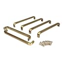 Stainless Steel Round-D Shaped Brass Anitque Finish Pull Handle, Kitchen Drawer &amp; Furniture Handle, Wardrobe Handle(12 Inches, Pack of 8,288mm Hole to Hole)