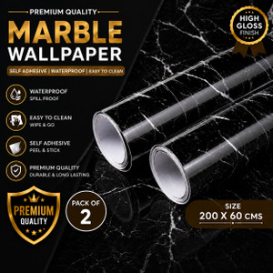 Amar Enterprise Vinyl Black Marble Granite Waterproof
