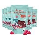 Amara Smoothie Melts - Beets n' Berries- Organic Baby Snacks w/ Fruits & Veggies - Plant Based Yogurt Melts - Healthy Toddler Snack - Activity Book Included - Enjoy From 10+ Mos - 6 Resealable Bags