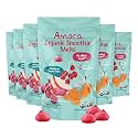 Amara Smoothie Melts - Carrot Raspberry - Baby Snacks Made With Fruits and Vegetables - Healthy Toddler Snacks For Your Kids Lunch Box - Organic Plant Based Yogurt Melts - 6 Resealable Bags