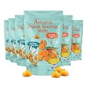Amara Smoothie Melts - Mango Carrot - Organic Baby Snacks w/ Fruits &amp; Veggies - Plant Based Yogurt Melts - Healthy Toddler Snack - Activity Book Included - Enjoy From 10+ Mos - 6 Resealable Bags