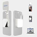 Amaran Go Magnetic Selfie Phone Light, Compatible with MagSafe & Qi2 Magnets, Dual LED Light Source with Adjustable Mirror Light & CCT (2700K-6500K), for Selfies, Makeup, & Content Creation (White)