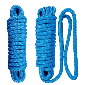 amarine made 12 inch 20 ft double braid nylon docklinemooring rope double braided dock line