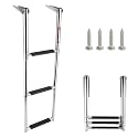 Amarine Made 3 Step Stainless Steel Telescoping Boat Ladder Swim Step
