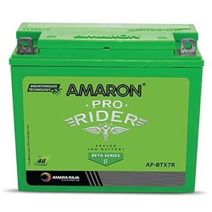 amaron pro bike rider battery -beta series-btx7r with warranty- 48 months 24 months free24 months pro rata12 volt