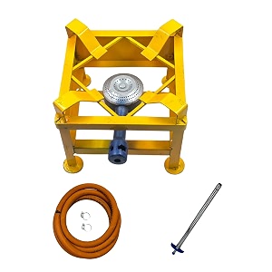 Amaru Single Burner Iron Square Chulha Canteen