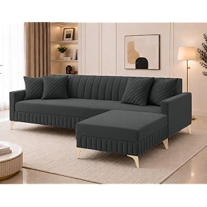 AMATA Falcon 4 Seater L Shape Suede