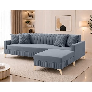AMATA Falcon 4 Seater L Shape Suede