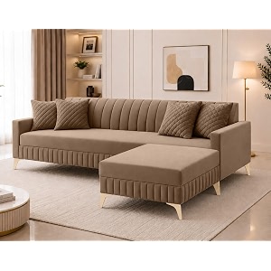 AMATA Falcon 4 Seater L Shape Suede