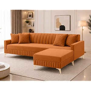 AMATA Falcon 4 Seater L Shape Suede