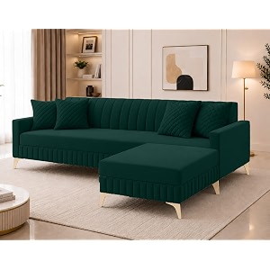 AMATA Falcon 4 Seater L Shape Suede